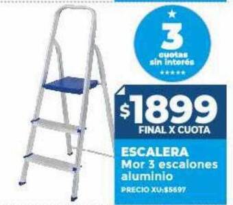 Supermayorista Vital Escalera mor 3 escalones aluminio oferta