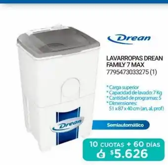 Punto Blu Lavarropas drean family 7 max oferta