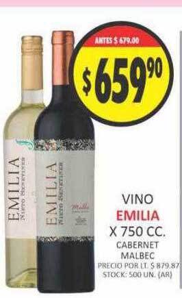 Supermercados Becerra Vino emilia oferta
