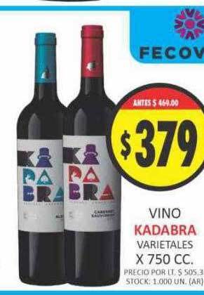 Supermercados Becerra Vino kadabra oferta