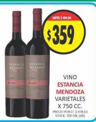 Supermercados Becerra Vino estancia mendoza oferta