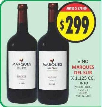 Supermercados Becerra Vino marques del sur oferta
