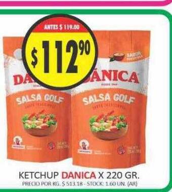 Supermercados Becerra Ketchup danica oferta