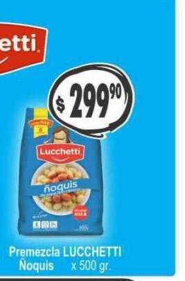 Supermercados Becerra Premezcla lucchetti ñoquis oferta