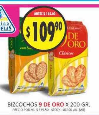 Supermercados Becerra Bizcochos 9 de oro oferta
