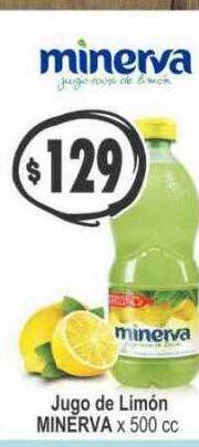 Supermercados Becerra Jugo de limón minerva oferta