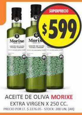 Supermercados Becerra Aceite de oliva morixe extra virgen oferta