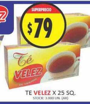 Supermercados Becerra Te velez oferta