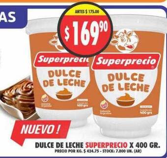 Supermercados Becerra Dulce de leche superprecio oferta
