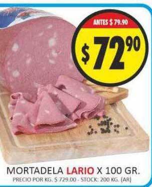 Supermercados Becerra Mortadela lario oferta