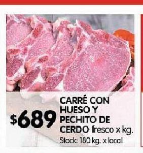 Disco Carré con hueso y pechito de cerdo oferta