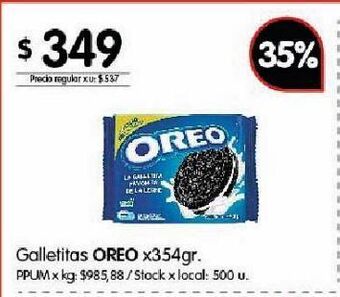 Disco Galletas oreo x 354g oferta