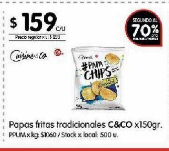 Disco Papas fritas cuisine & co x 150g oferta