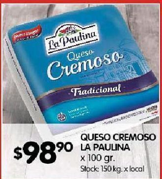 Disco Queso cremoso la paulina x 100g oferta