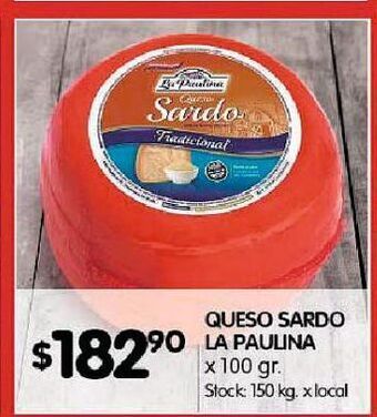 Disco Queso sardo la paulina x 100g oferta