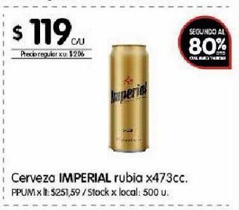 Disco Cerveza imperial rubia x 473cc oferta