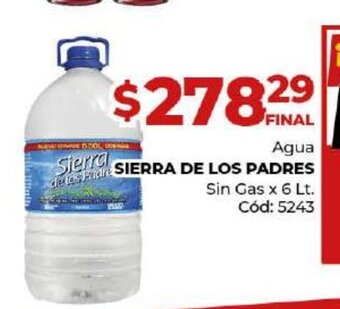 Diarco Agua sierra de los padres oferta