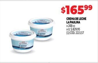 Makro Crema de Leche La Paulina oferta