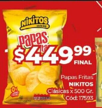 Diarco Nikitos papas fritas oferta
