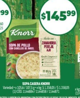 Makro Knorr Sopa Casera oferta