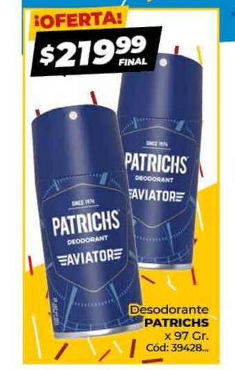 Diarco Patrichs Desodorante oferta