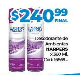 Diarco Desodorante de ambientes harpers oferta