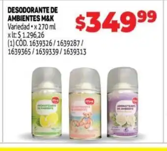 Ambientes M&K Desodorante de