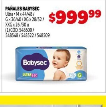 Makro Pañales Babysec oferta
