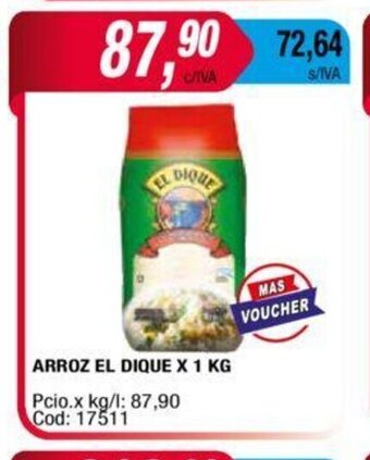 Maxiconsumo Arroz el dique x 1 kg oferta