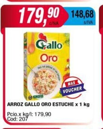 Maxiconsumo Arroz gallo oro estuche x 1 kg oferta