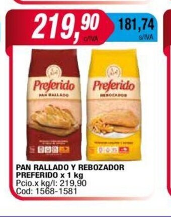 Maxiconsumo Pan Rallado Y Rebozador preferido x 1 kg oferta