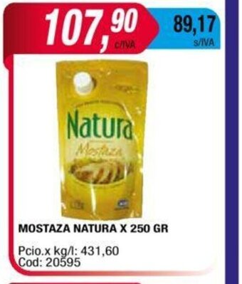 Maxiconsumo Mostaza natura x 250 gr oferta