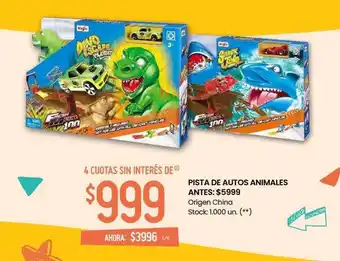 Walmart Pista de autos animales oferta