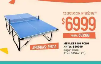 Walmart Mesa de ping pong oferta
