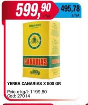 Maxiconsumo Yerba canarias X 500 gr oferta