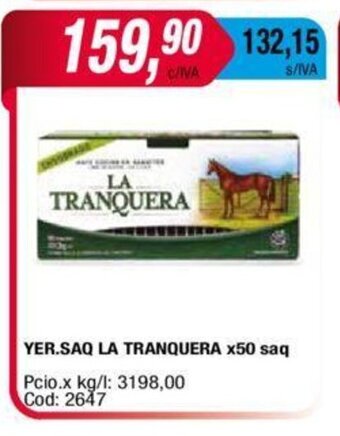 Maxiconsumo Yer.Saq la tranquera x50 saq oferta