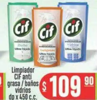 Supermercados Caracol Limpiador cif anti grasa baños vidrios oferta