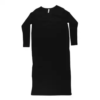 Coto Vestido mujer manga larga liso color negro talle l oferta