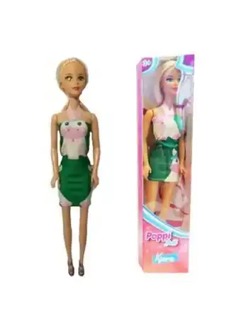El Mundo del Juguete Muñeca kiara vestido verde con dibujos simil barbie oferta