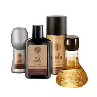 Avon Set x4 wild country - perfume + refrescante + desodorantes oferta