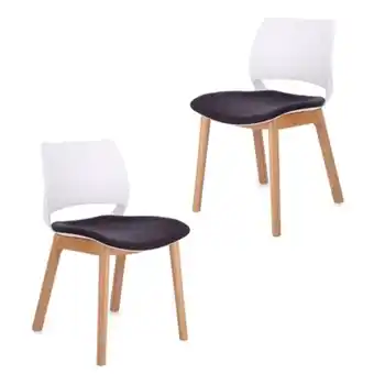 Pinturerías Rex Juego sillas para comedor einar blanca y negra x 2 unidades oferta