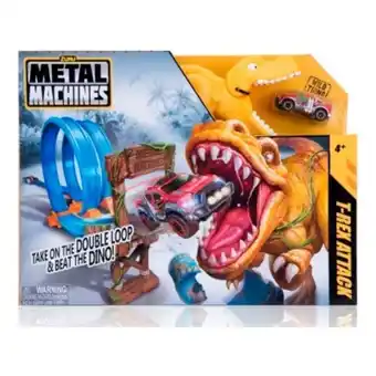 Pinturerías Rex Pista dinosaurio doble metal machines dino auto zuru wheels oferta