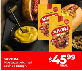 Supermayorista Vital Savora Mostaza Original Sachet oferta