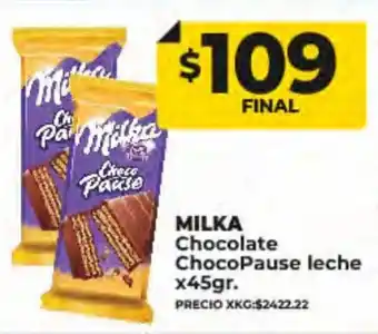 Supermayorista Vital Milka Chocolate Chocopause Leche oferta