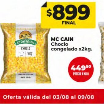 Supermayorista Vital Mc Cain Choclo Congelado oferta
