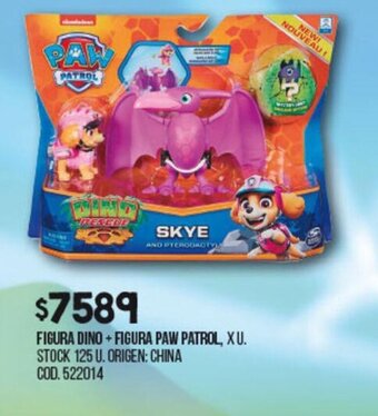 Coto Figura Dino + Figura Paw patrol oferta