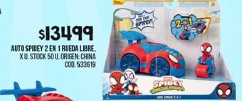 Coto Auto Spidey 2 En 1 Rueda libre oferta
