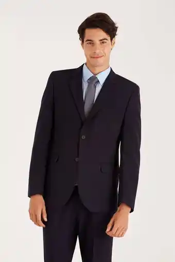 Macowens Traje liso slim fit azul marino oferta