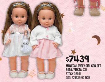 Coto Muñeca Lovely Girl Con Set Ropa/Fiesta oferta