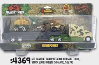 Coto Set Camión Transportador Jurassic truck oferta
